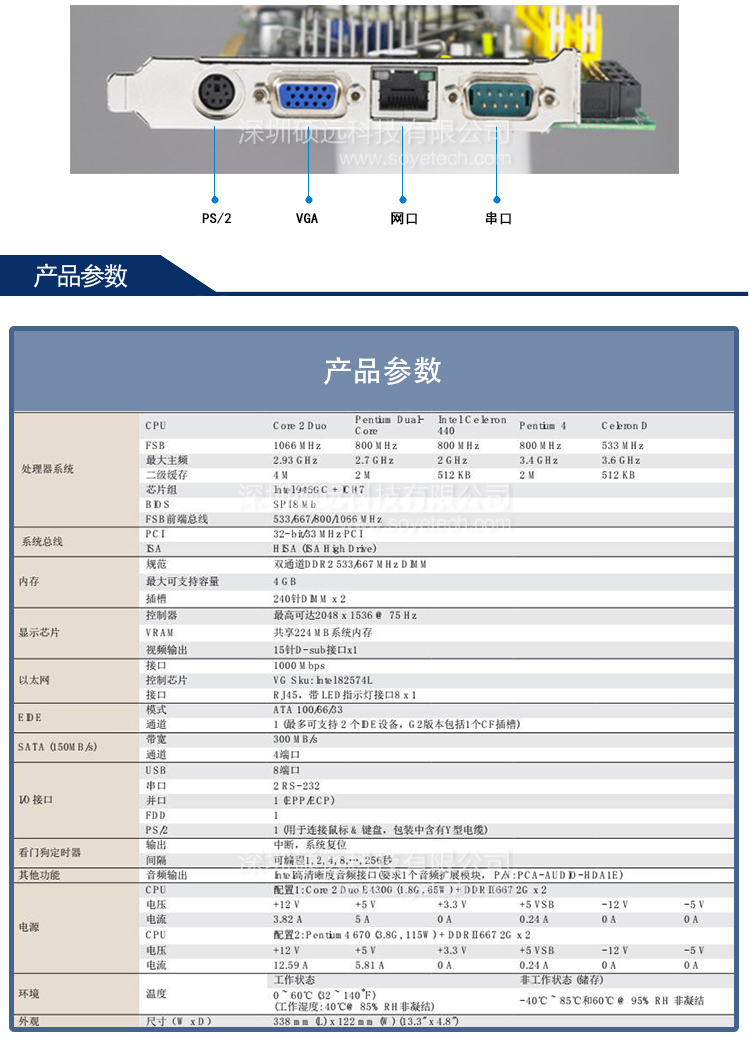 研華PCA-6010VG工控主板 LGA775 Intel? Core? 2 Duo單板電腦，帶雙千兆和DVI接口