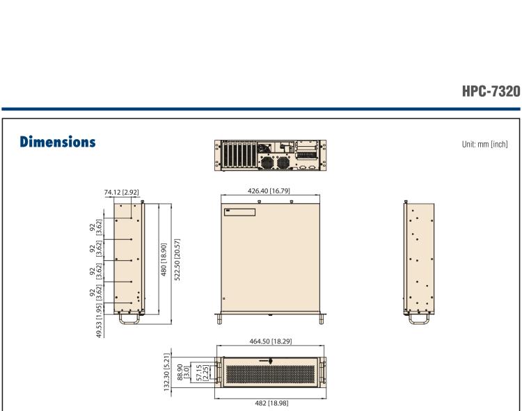 研華HPC-7320 3U用于EATX / ATX / MicroATX主板的短機(jī)箱,機(jī)架式/壁掛式/塔式底盤(pán)