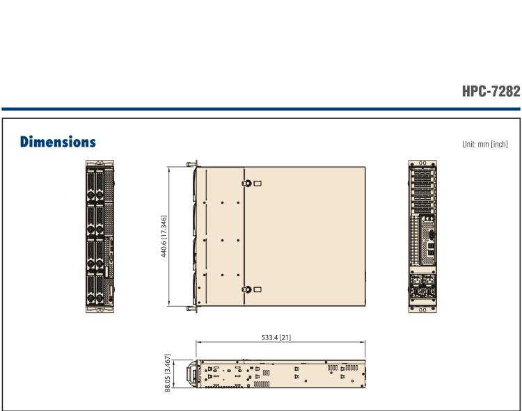 研華HPC-7282 2U 機架式機箱，適用于 Micro/ATX 服務器主板，支持8個2.5寸/3.5寸熱插拔硬盤，7個半高擴展槽