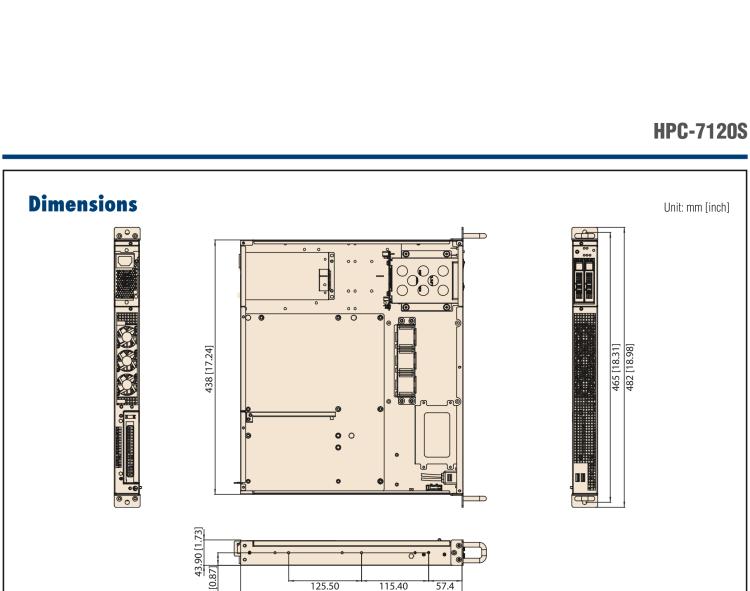 研華HPC-7120S 1U 上架式服務(wù)器短機(jī)箱，適用Micro ATX/ATX 服務(wù)器主板，支持1*全高/半長(zhǎng)PCIe x16擴(kuò)展插槽