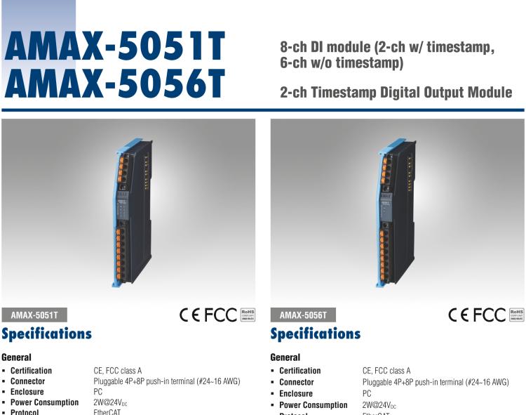研華AMAX-5056T 2路帶時間戳數(shù)字量輸出模塊，0.3A 漏型（插片式）