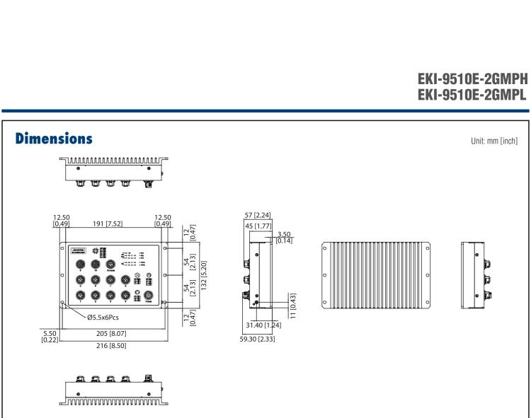 研華EKI-9510E-2GMPH 10個百兆M12 POE端口網(wǎng)管EN50155交換機， 支持72/96/110 VDC供電