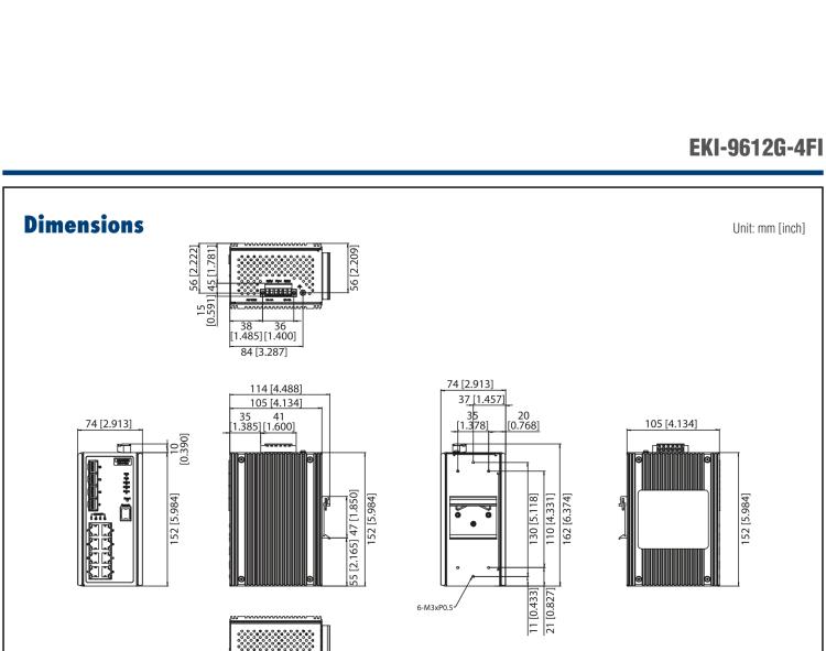 研華EKI-9612G-4FI 8GE+4G SFP 三層網(wǎng)管型以太網(wǎng)交換機，-40～75℃
