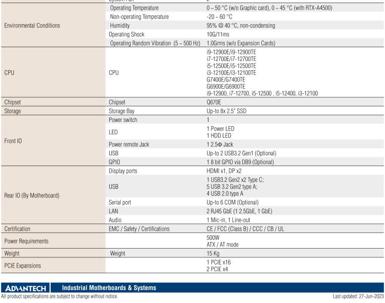 研華EPC-B3588 適配Intel 第12代 Core i 系列處理器，搭載Q670E芯片組?？纱钆銷VIDIA? RTX-A4500顯卡。3U高度，提供高端圖像處理應(yīng)用的解決方案。