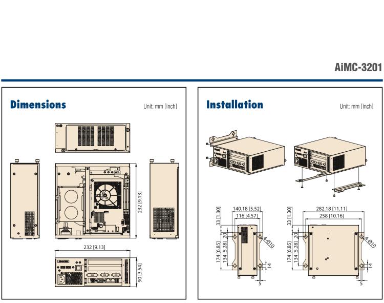 研華AIMC-3201 智能微型計算機，支持英特爾酷睿? i7/i5/i3 CPU，H81芯片組, 2個擴展槽, 250W 80Plus 電源