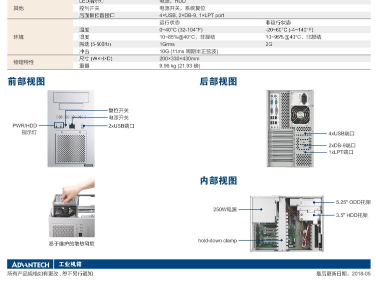 研華IPC-900 經(jīng)典款壁掛式機(jī)箱，支持ATX/uATX母板