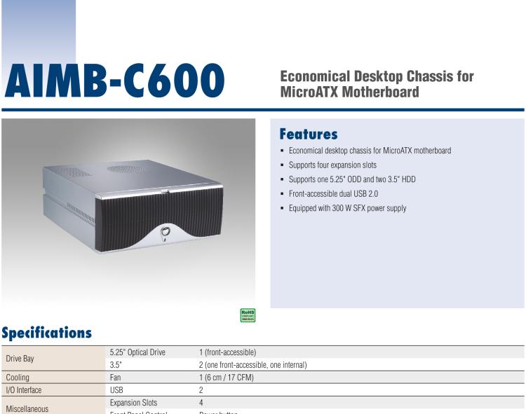 研華AIMB-C600 經(jīng)濟(jì)型臺(tái)式機(jī)箱，用于MicroATX 母板