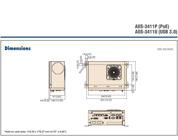 研華AIIS-3411 緊湊型視覺系統(tǒng)，支持Intel? 第10代 Core i CPU, 4路攝像頭支持 GigE PoE或 USB 3.0接口, PCIe擴展槽, 支持4路光源和隔離DIO