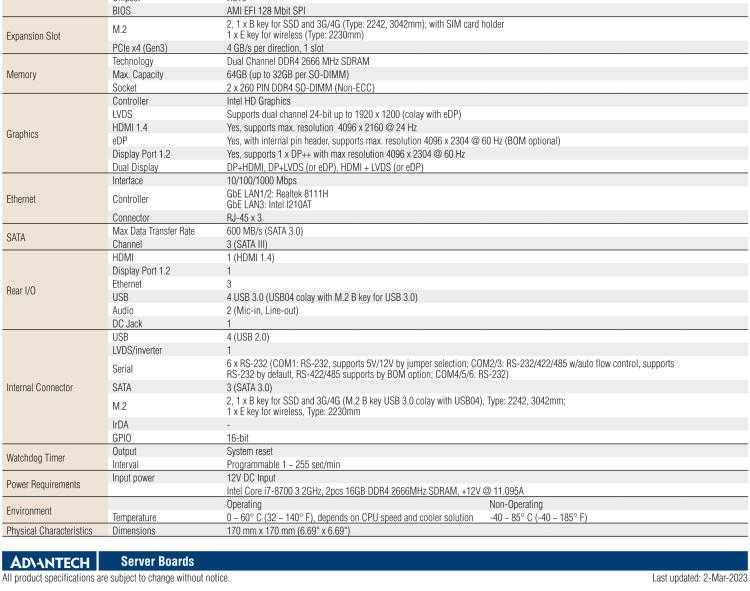 研華AIMB-286 Intel? 第8/9代 Core? i 系列處理器，搭載Intel H310芯片組。超薄設(shè)計，結(jié)構(gòu)緊湊。