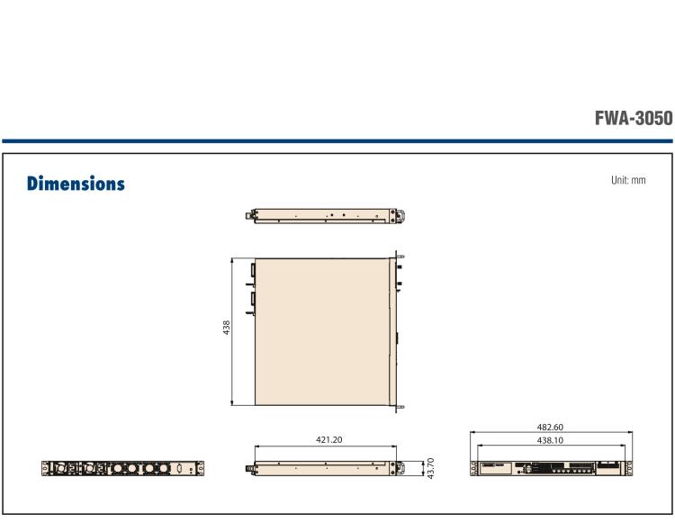 研華FWA-3050 基于Intel?Xeon D-2100系列處理器，用于uCPE和下一代防火墻的遠(yuǎn)程可管理1U網(wǎng)絡(luò)應(yīng)用平臺
